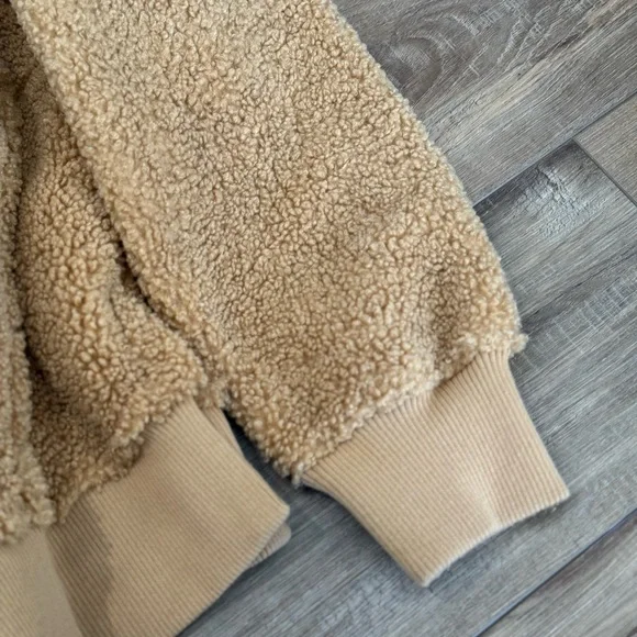 JoyLab Sherpa Jacket/Pullover in Camel - Picture 4 of 14